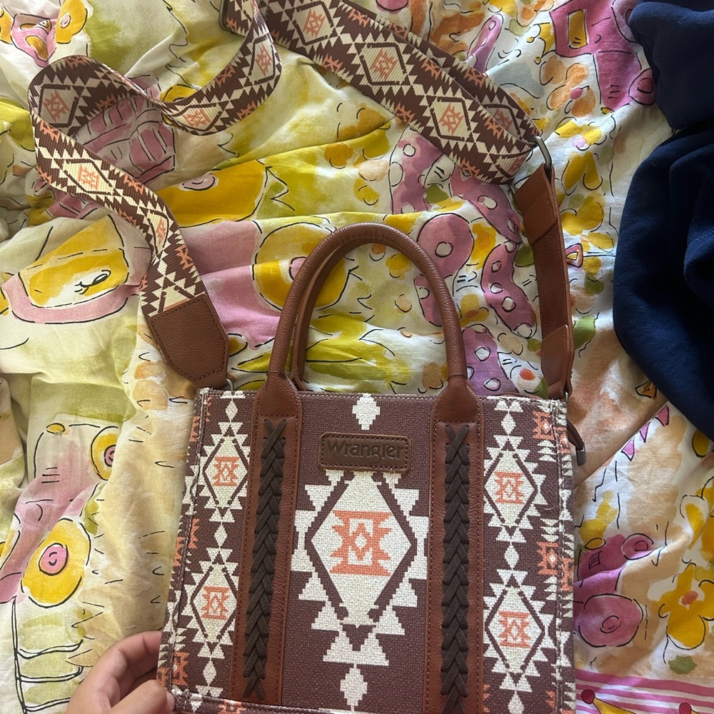 Wander Aztec Brown and Cream Tote Bag